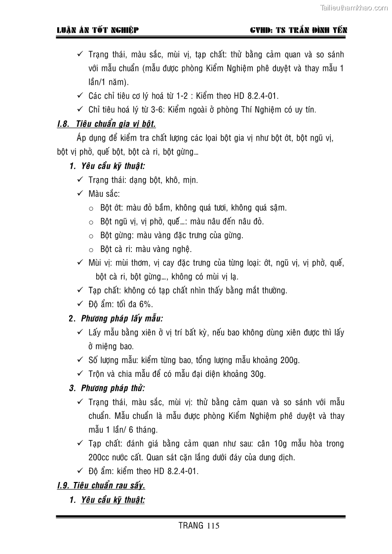 Khóa luận tốt nghiệp Thiết kế nhà máy sản xuất mì ăn liền - 20 Trang 115