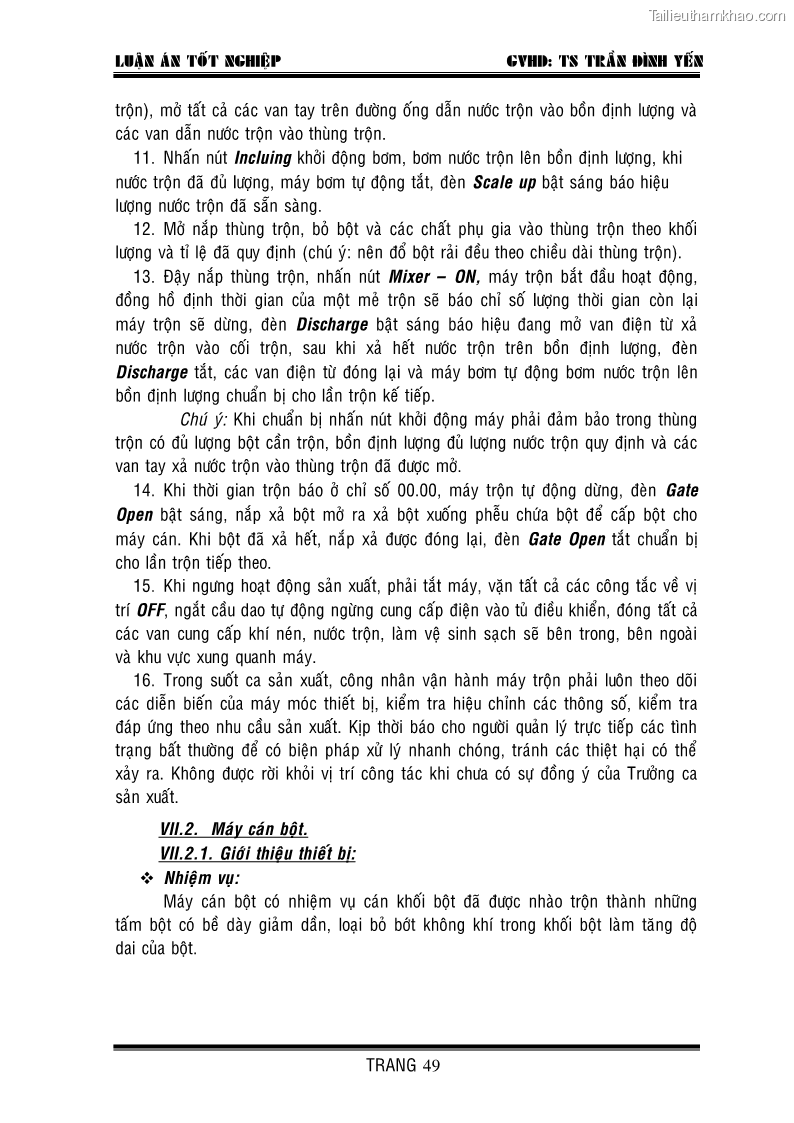 Khóa luận tốt nghiệp Thiết kế nhà máy sản xuất mì ăn liền - 9 Trang 49