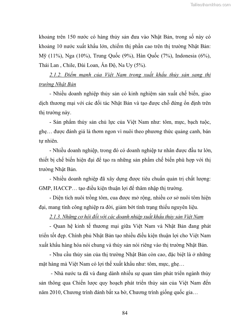 Khóa luận tốt nghiệp Tình hình thực hiện các mục tiêu phát triển thiên niên kỷ tại Việt Nam và giải pháp nhằm thực hiện giai đoạn sắp tới - 15 Trang 85