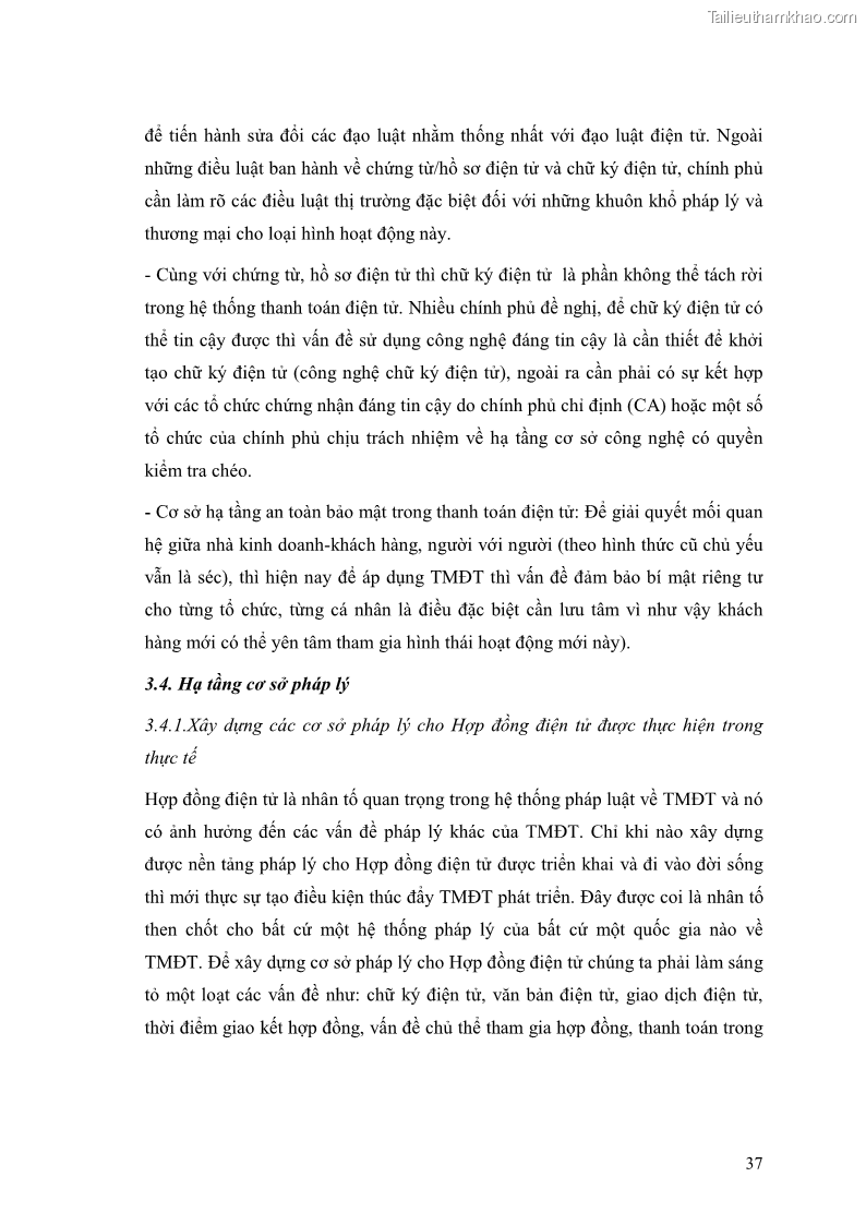 Khóa luận tốt nghiệp Ứng dụng thương mại điện tử trong hoạt động xúc tiến xuất khẩu tại công ty trách nhiệm hữu hạnh Mây tre xuất khẩu Chúc Sơn - 7 Trang 37