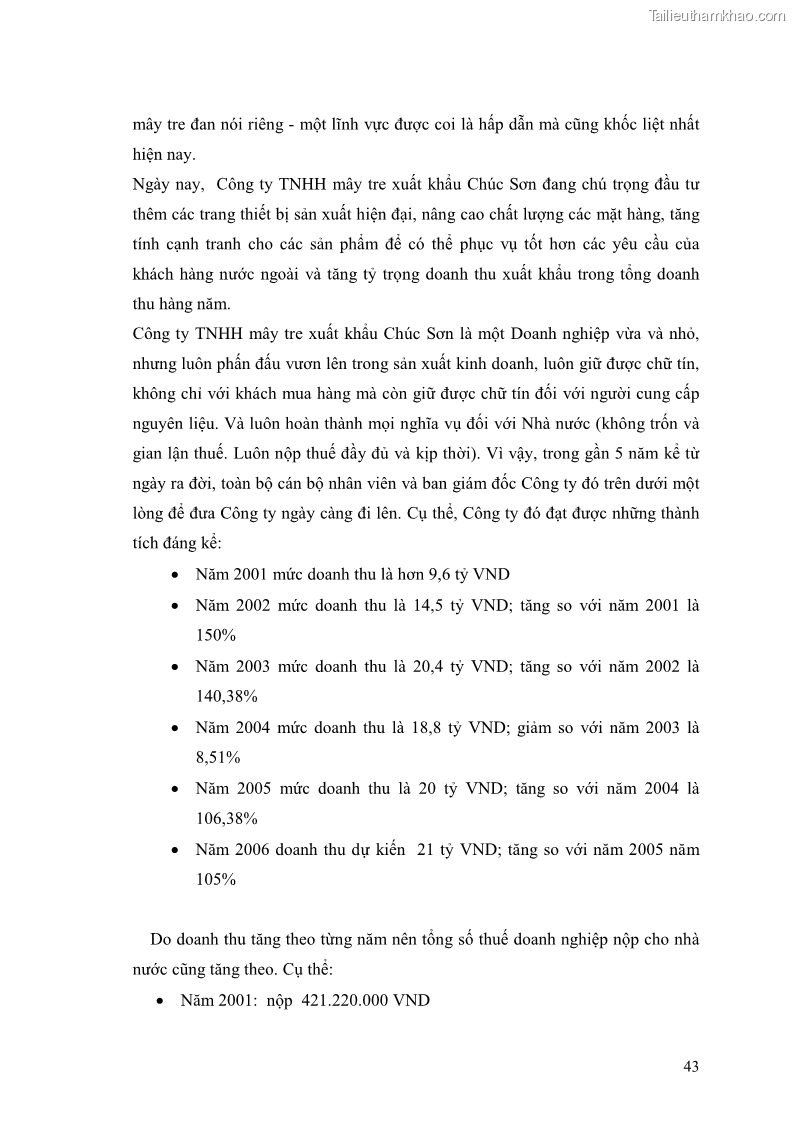 Khóa luận tốt nghiệp Ứng dụng thương mại điện tử trong hoạt động xúc tiến xuất khẩu tại công ty trách nhiệm hữu hạnh Mây tre xuất khẩu Chúc Sơn - 8 Trang 43