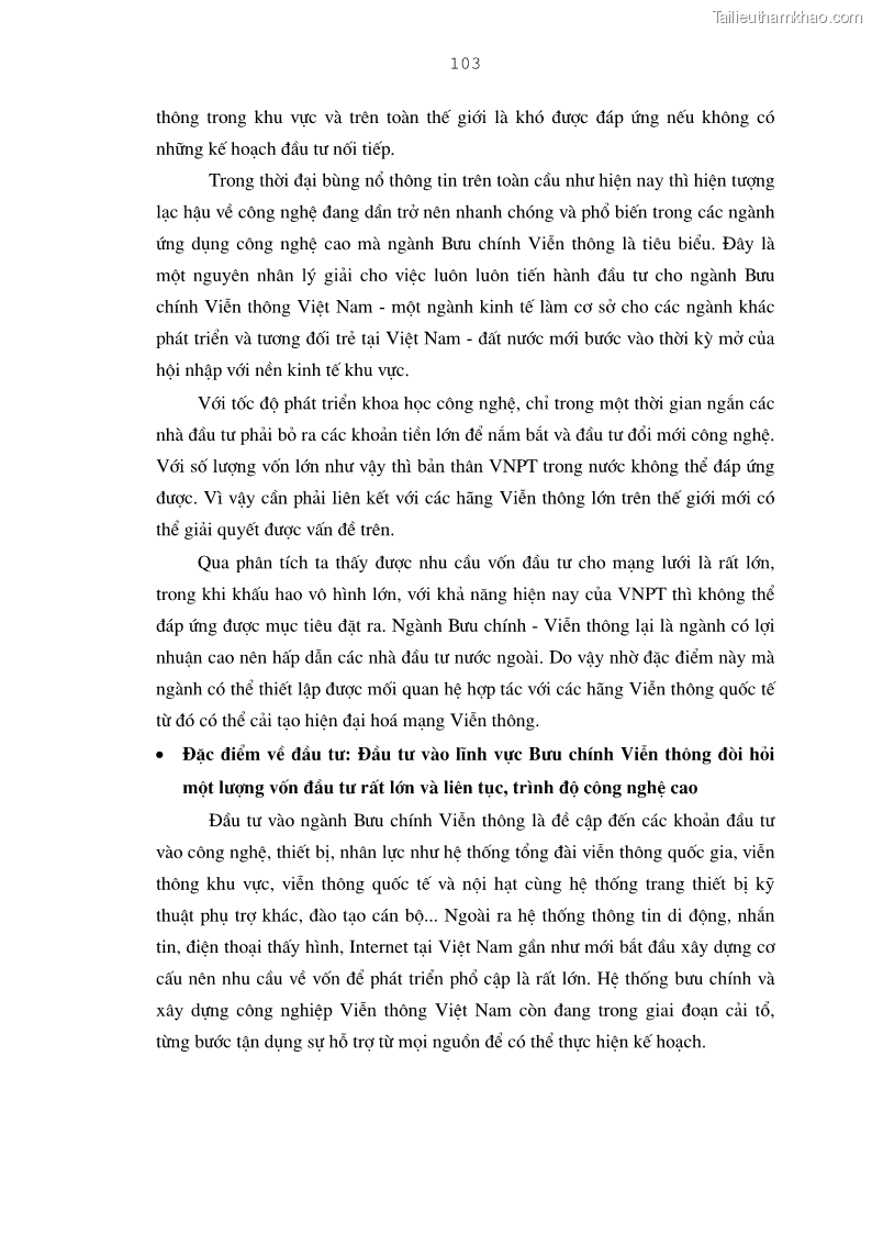Luận án tiến sĩ kinh tế Bảo đảm lợi ích của bên Việt Nam trong thu hút và quản lý đầu tư trực tiếp nước ngoài ở Tổng công ty Bưu chính Viễn thông Việt Nam - 18 Trang 103