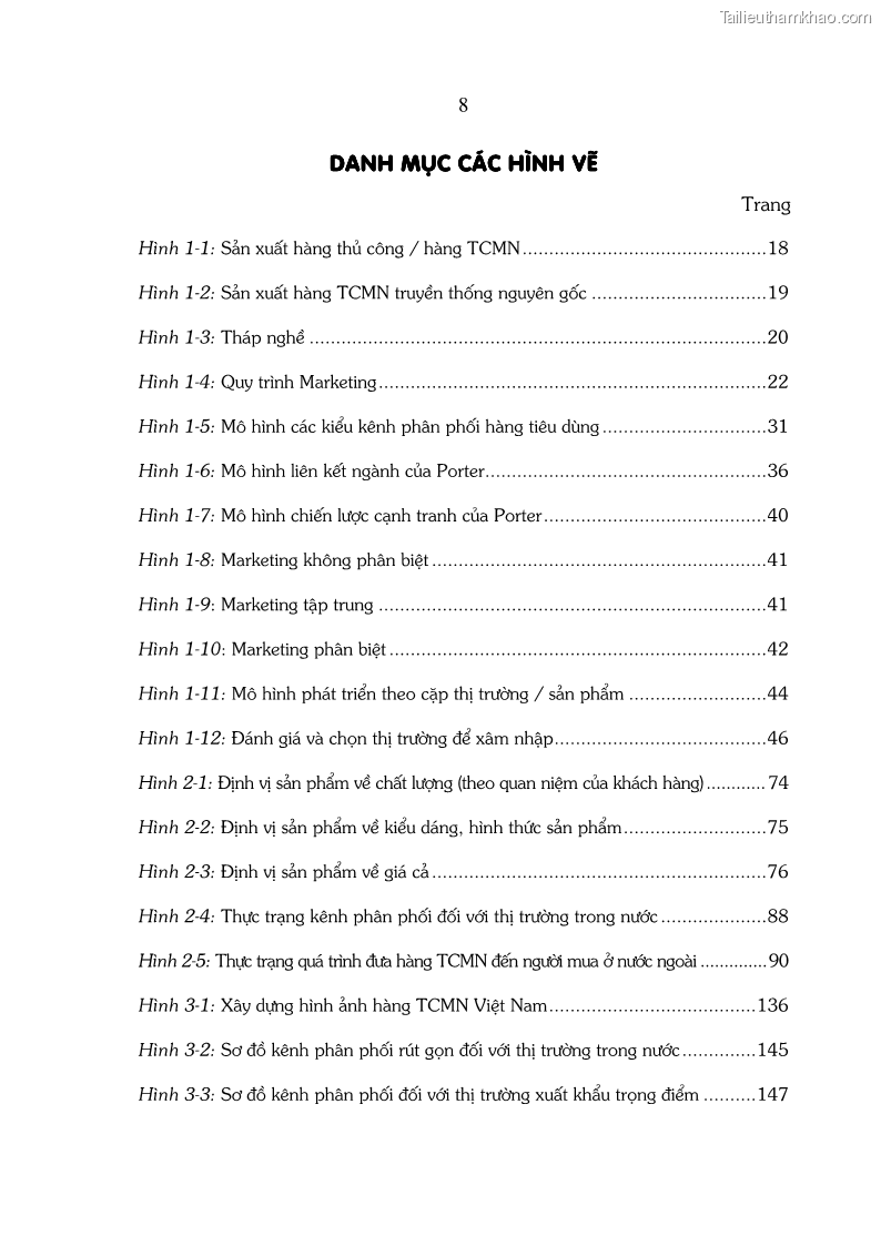 Luận án tiến sĩ kinh tế Chiến lược Marketing đối với hàng thủ công mỹ nghệ của các làng nghề - 2 Trang 7