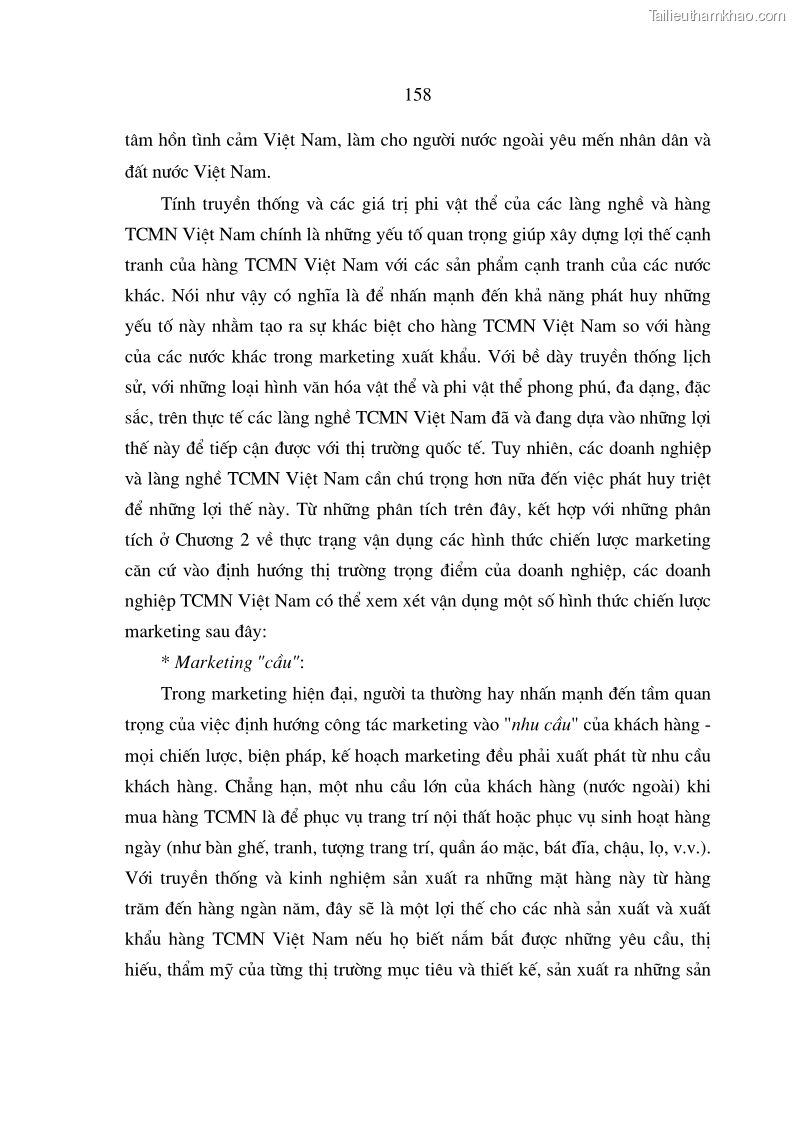 Luận án tiến sĩ kinh tế Chiến lược Marketing đối với hàng thủ công mỹ nghệ của các làng nghề - 27 Trang 157