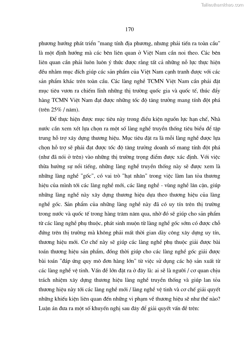 Luận án tiến sĩ kinh tế Chiến lược Marketing đối với hàng thủ công mỹ nghệ của các làng nghề - 29 Trang 169
