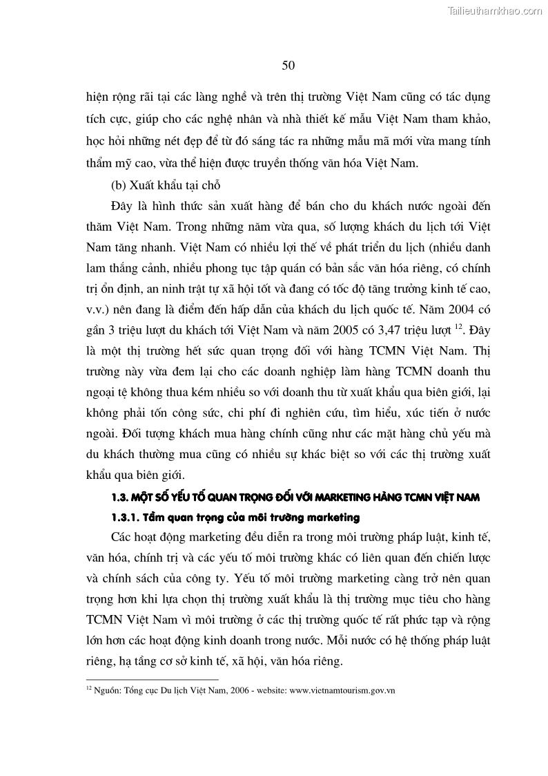 Luận án tiến sĩ kinh tế Chiến lược Marketing đối với hàng thủ công mỹ nghệ của các làng nghề - 9 Trang 49