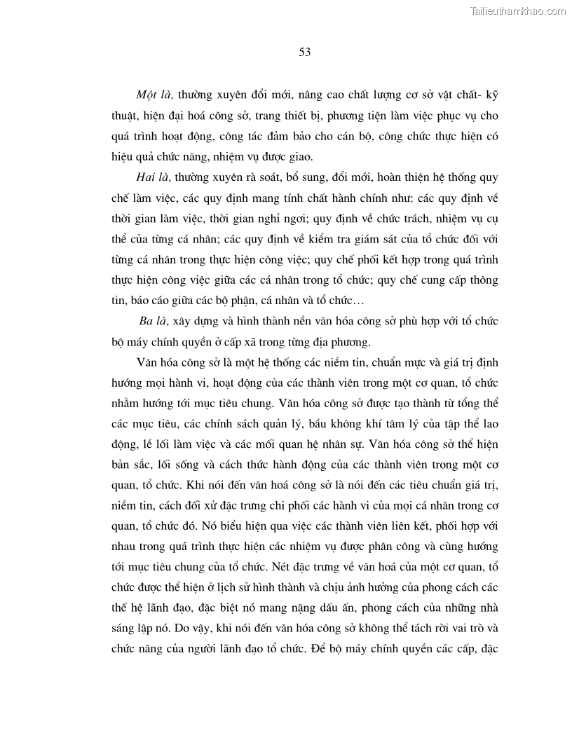 Luận án tiến sĩ kinh tế Chính sách tạo động lực cho cán bộ công chức cấp xã Nghiên cứu trên địa bàn tỉnh Nghệ An - 11 Trang 61