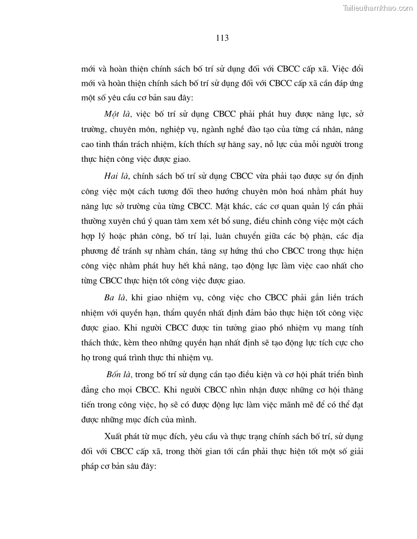 Luận án tiến sĩ kinh tế Chính sách tạo động lực cho cán bộ công chức cấp xã Nghiên cứu trên địa bàn tỉnh Nghệ An - 21 Trang 121