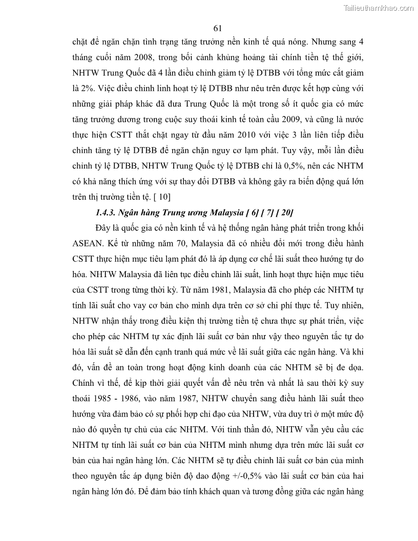 Luận án tiến sĩ kinh tế Điều hành chính sách tiền tệ nhằm kiểm soát lạm phát trong quá trình chuyển đổi nền kinh tế ở Việt Nam - 13 Trang 73