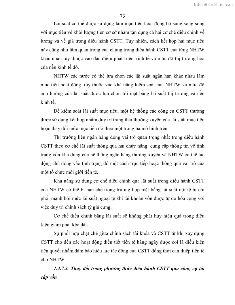Luận án tiến sĩ kinh tế Điều hành chính sách tiền tệ nhằm kiểm soát lạm phát trong quá trình chuyển đổi nền kinh tế ở Việt Nam - 15 Trang 85