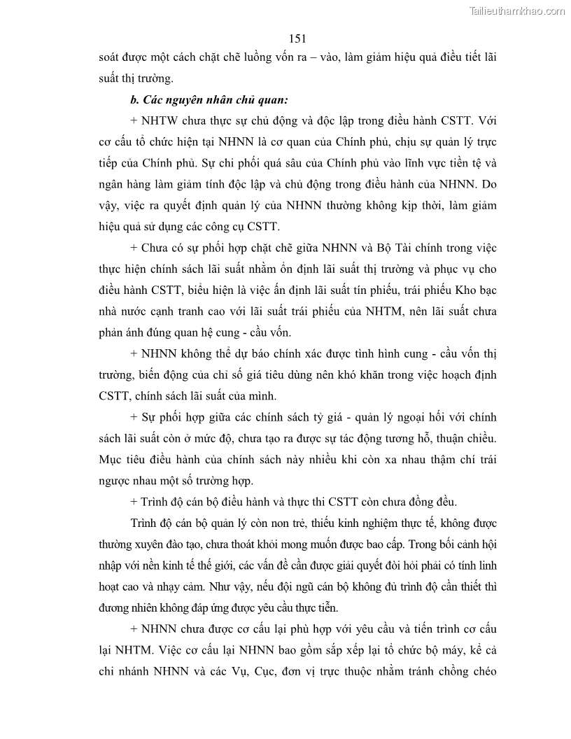 Luận án tiến sĩ kinh tế Điều hành chính sách tiền tệ nhằm kiểm soát lạm phát trong quá trình chuyển đổi nền kinh tế ở Việt Nam - 28 Trang 163
