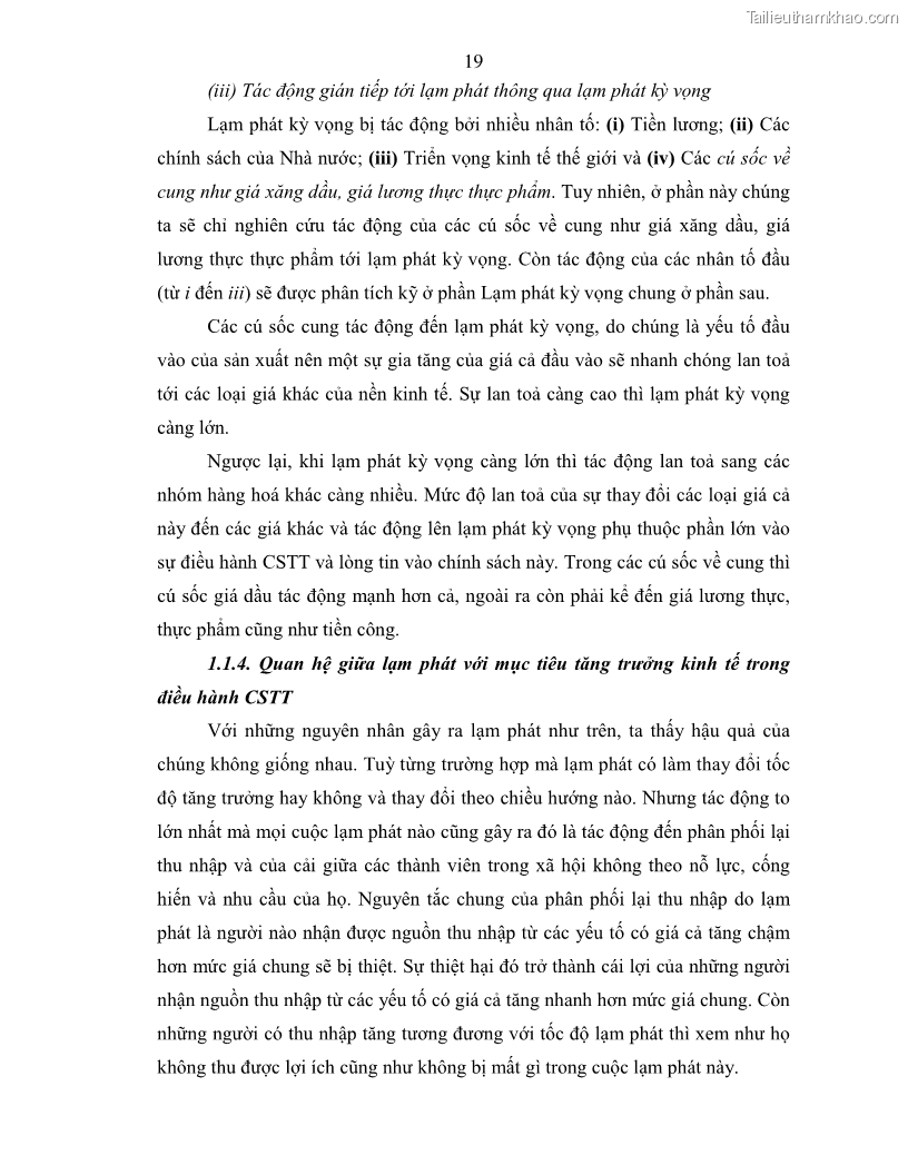 Luận án tiến sĩ kinh tế Điều hành chính sách tiền tệ nhằm kiểm soát lạm phát trong quá trình chuyển đổi nền kinh tế ở Việt Nam - 6 Trang 31