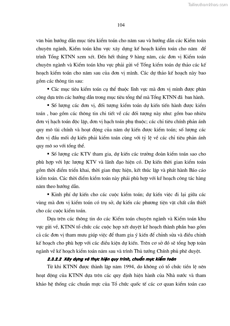 Luận án tiến sĩ kinh tế Mô hình tổ chức và cơ chế hoạt động của kiểm toán nhà nước Việt Nam - 18 Trang 103