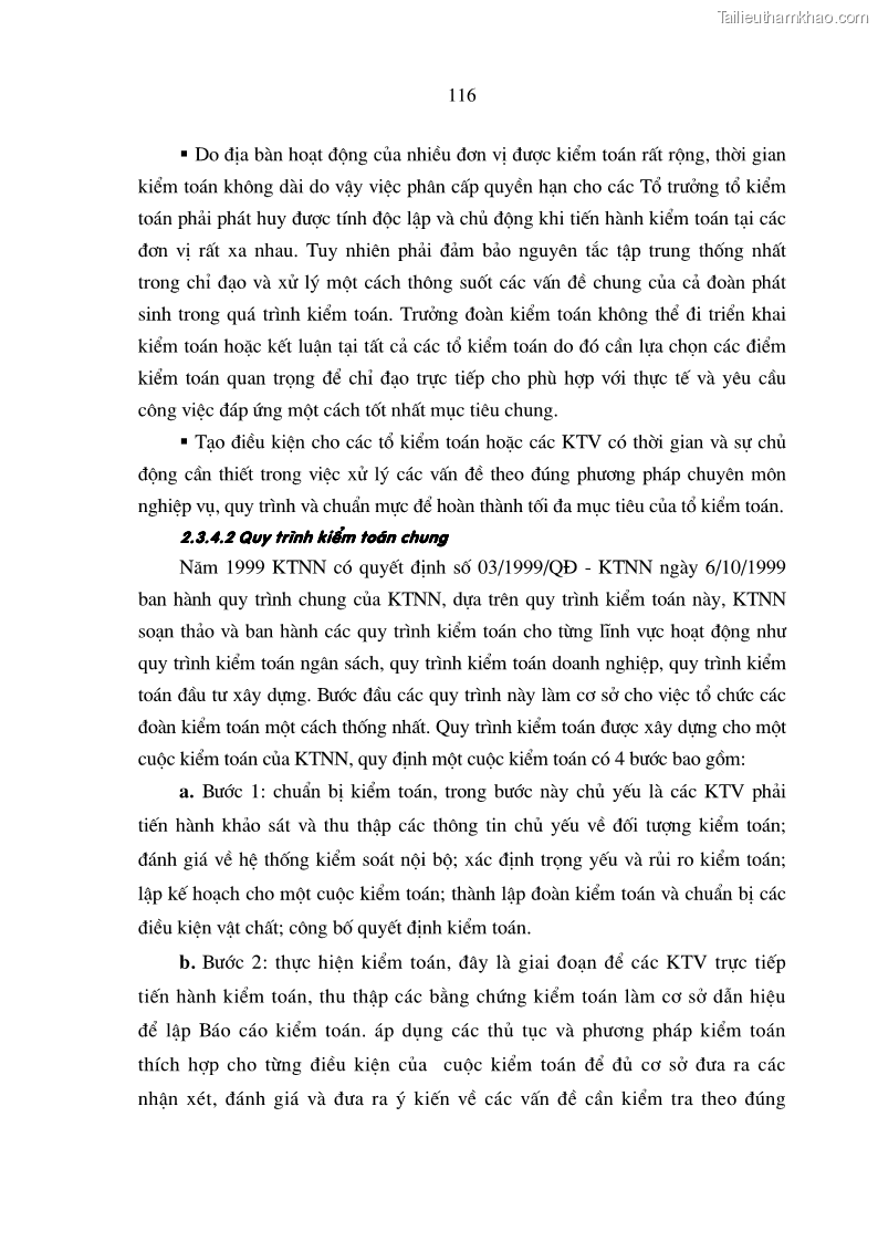 Luận án tiến sĩ kinh tế Mô hình tổ chức và cơ chế hoạt động của kiểm toán nhà nước Việt Nam - 20 Trang 115