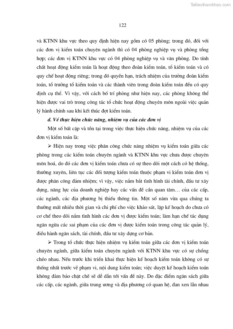 Luận án tiến sĩ kinh tế Mô hình tổ chức và cơ chế hoạt động của kiểm toán nhà nước Việt Nam - 21 Trang 121