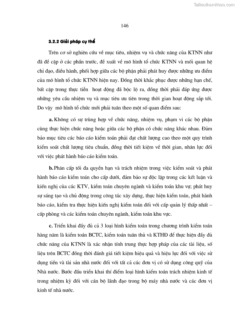Luận án tiến sĩ kinh tế Mô hình tổ chức và cơ chế hoạt động của kiểm toán nhà nước Việt Nam - 25 Trang 145