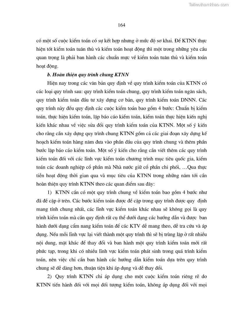 Luận án tiến sĩ kinh tế Mô hình tổ chức và cơ chế hoạt động của kiểm toán nhà nước Việt Nam - 28 Trang 163