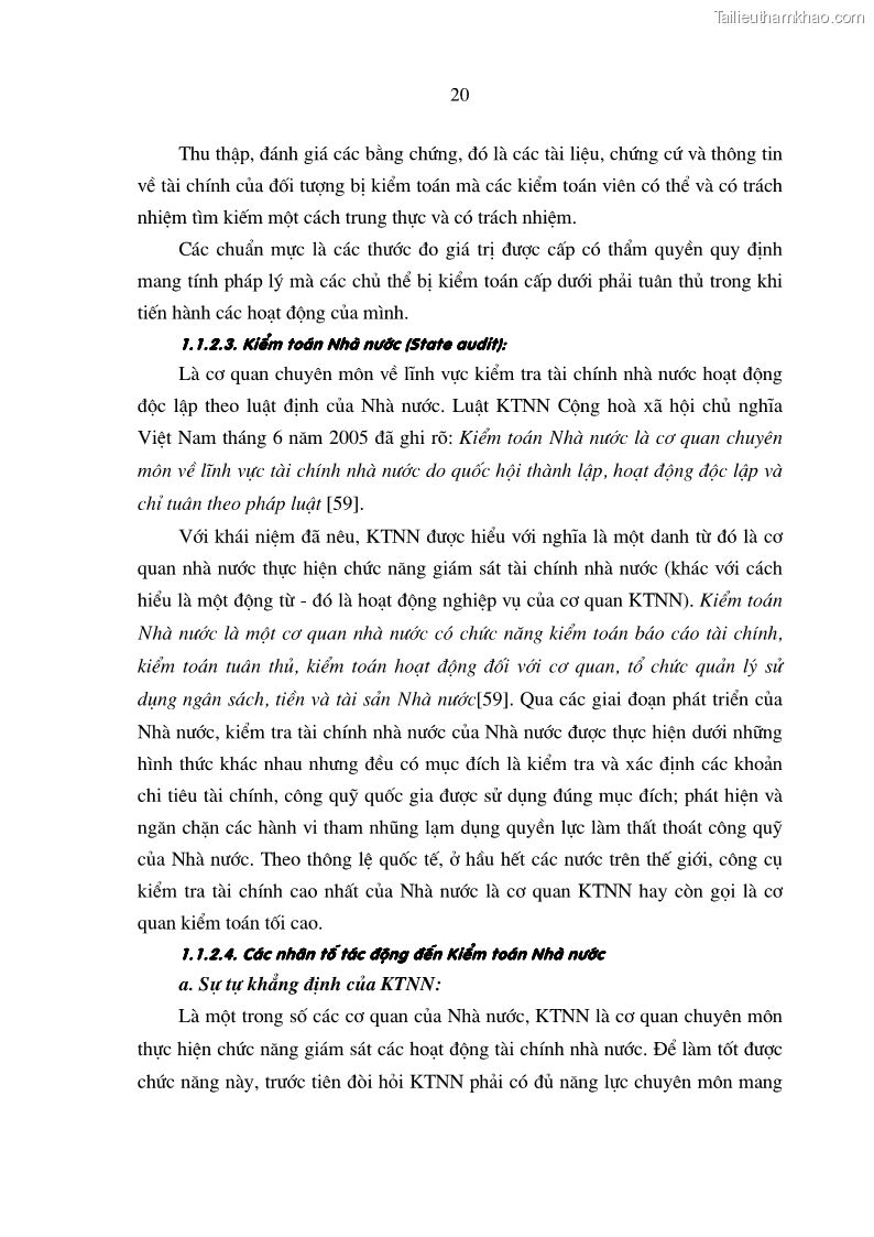 Luận án tiến sĩ kinh tế Mô hình tổ chức và cơ chế hoạt động của kiểm toán nhà nước Việt Nam - 4 Trang 19