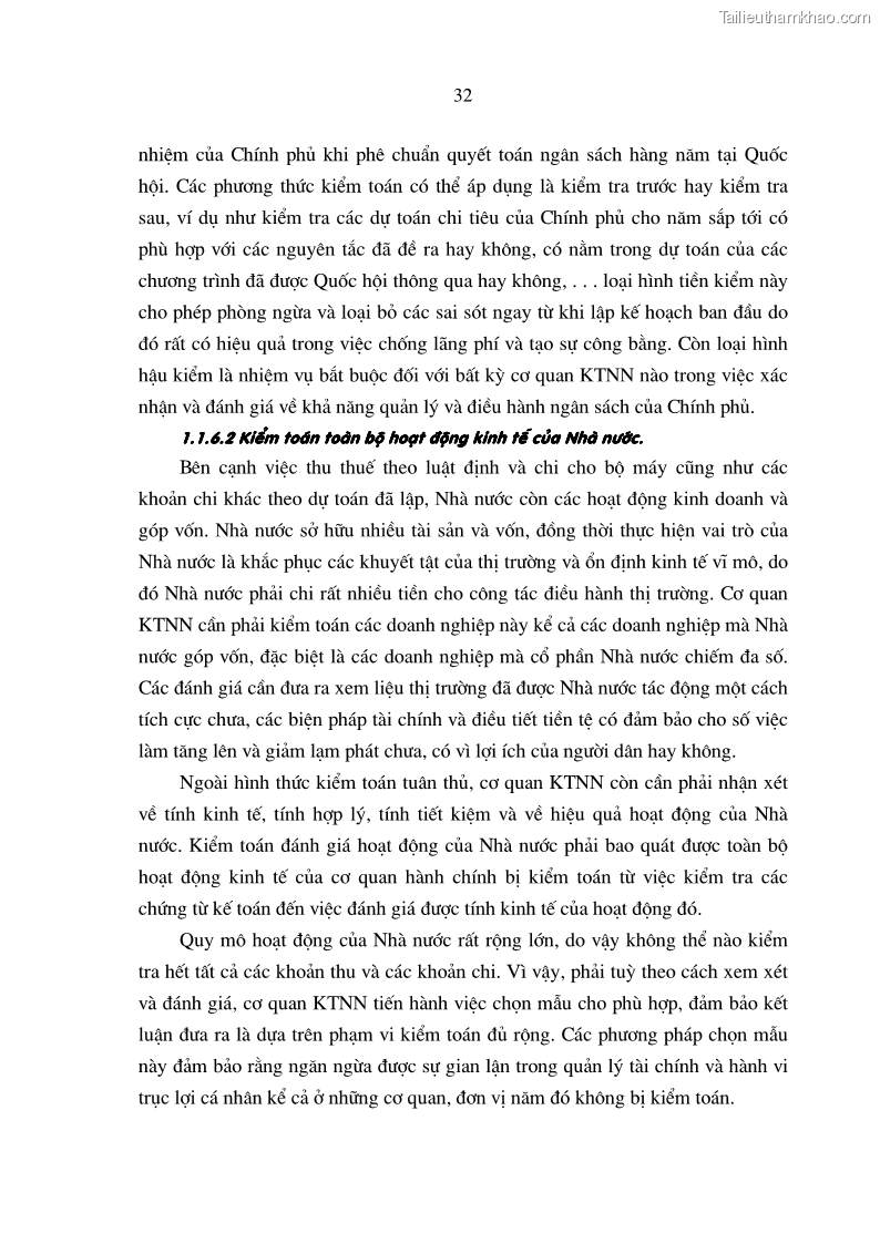Luận án tiến sĩ kinh tế Mô hình tổ chức và cơ chế hoạt động của kiểm toán nhà nước Việt Nam - 6 Trang 31