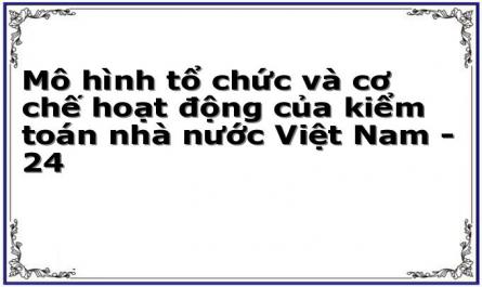 Mô hình tổ chức và cơ chế hoạt động của kiểm toán nhà nước Việt Nam - 24