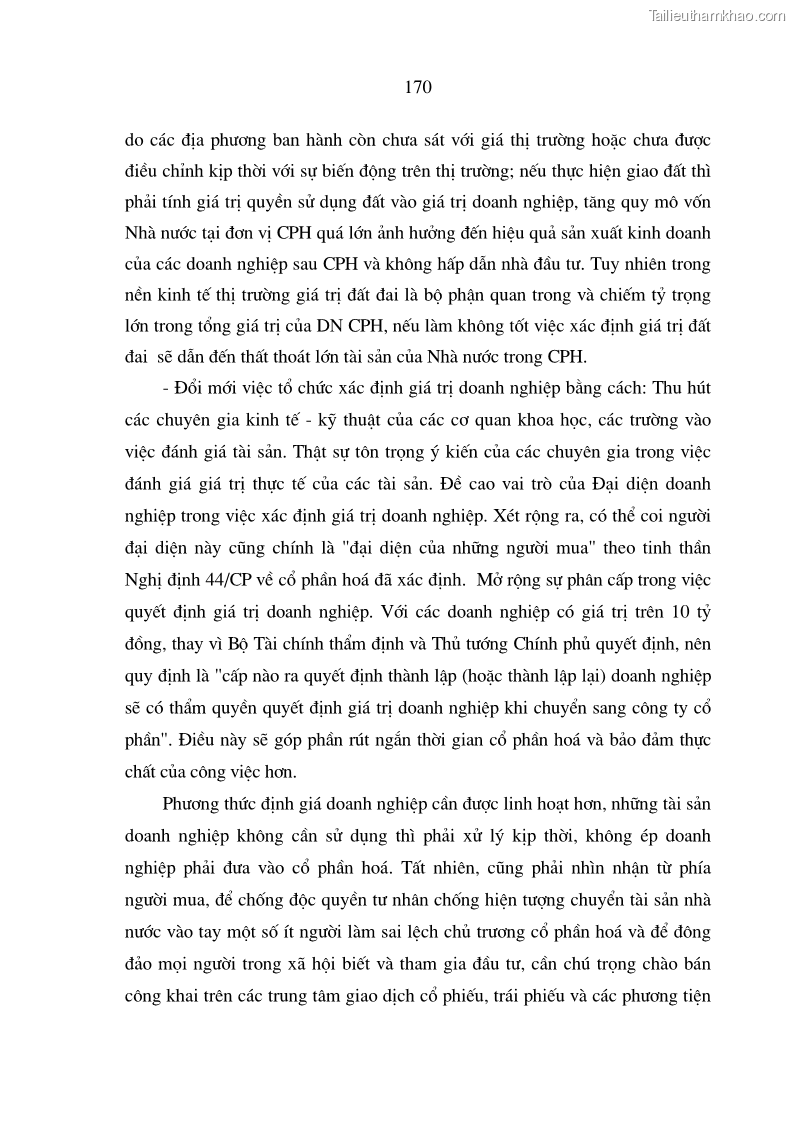 Luận án tiến sĩ kinh tế: cổ phần hóa Những vấn đề lý luận và thực tiễn sau cổ phần hóa các doanh nghiệp nhà nước trong ngành giao thông vận tải ở Việt Nam lấy ví dụ trong ngành giao thông vận tải - 29 Trang 169