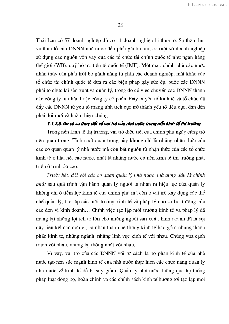 Luận án tiến sĩ kinh tế: cổ phần hóa Những vấn đề lý luận và thực tiễn sau cổ phần hóa các doanh nghiệp nhà nước trong ngành giao thông vận tải ở Việt Nam lấy ví dụ trong ngành giao thông vận tải - 5 Trang 25