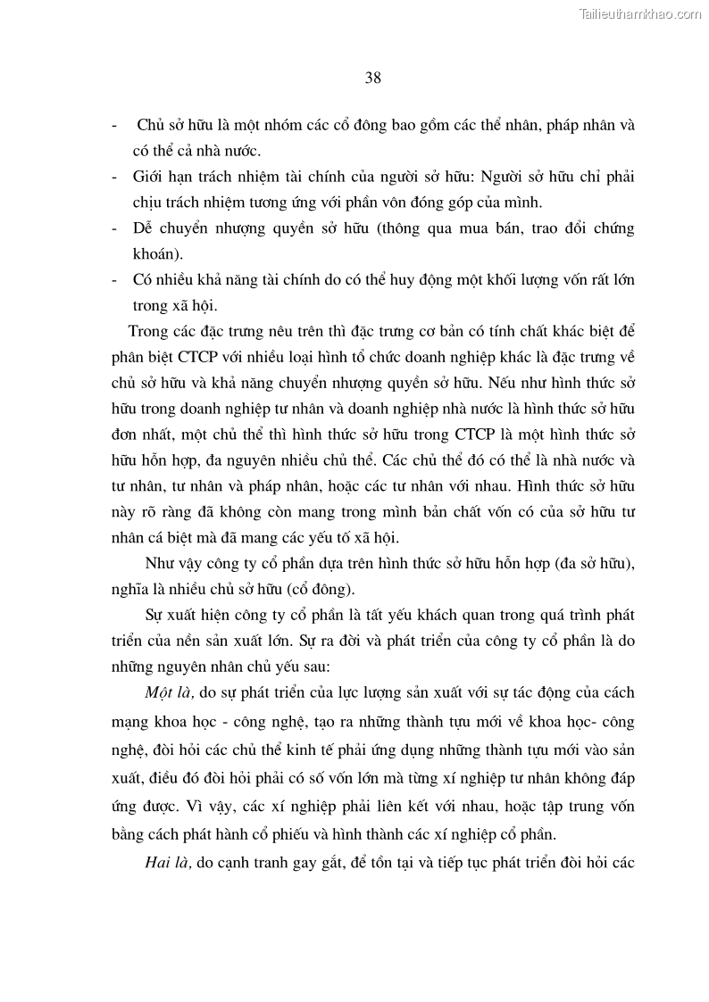 Luận án tiến sĩ kinh tế: cổ phần hóa Những vấn đề lý luận và thực tiễn sau cổ phần hóa các doanh nghiệp nhà nước trong ngành giao thông vận tải ở Việt Nam lấy ví dụ trong ngành giao thông vận tải - 7 Trang 37