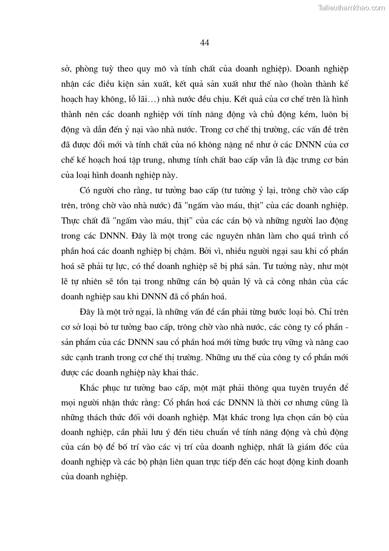 Luận án tiến sĩ kinh tế: cổ phần hóa Những vấn đề lý luận và thực tiễn sau cổ phần hóa các doanh nghiệp nhà nước trong ngành giao thông vận tải ở Việt Nam lấy ví dụ trong ngành giao thông vận tải - 8 Trang 43