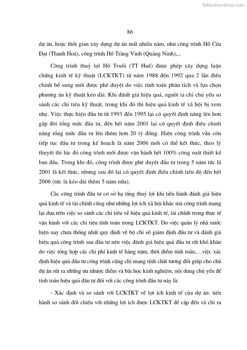 Luận án tiến sĩ kinh tế Định hướng đổi mới đầu tư phát triển cơ sở hạ tầng phục vụ sản xuất nông nghiệp nước ta trong thời kỳ công nghiệp hóa hiện đại hóa - 15 Trang 85