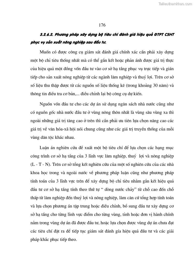 Luận án tiến sĩ kinh tế Định hướng đổi mới đầu tư phát triển cơ sở hạ tầng phục vụ sản xuất nông nghiệp nước ta trong thời kỳ công nghiệp hóa hiện đại hóa - 30 Trang 175