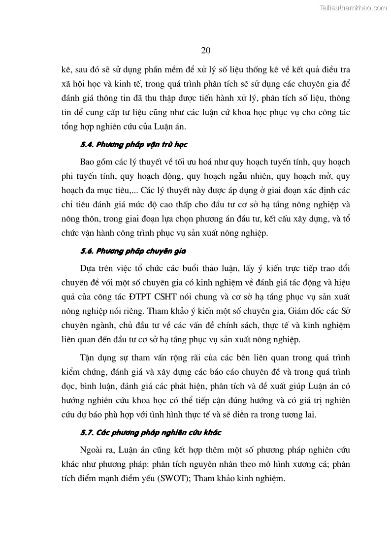 Luận án tiến sĩ kinh tế Định hướng đổi mới đầu tư phát triển cơ sở hạ tầng phục vụ sản xuất nông nghiệp nước ta trong thời kỳ công nghiệp hóa hiện đại hóa - 4 Trang 19
