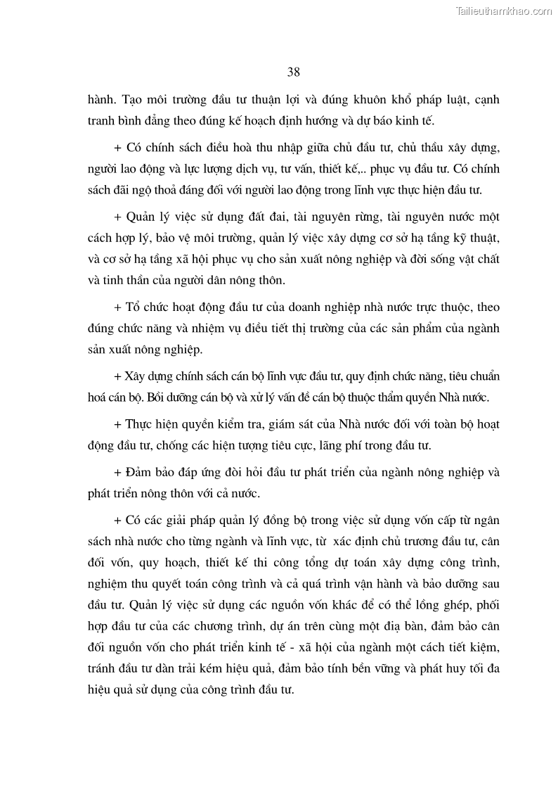 Luận án tiến sĩ kinh tế Định hướng đổi mới đầu tư phát triển cơ sở hạ tầng phục vụ sản xuất nông nghiệp nước ta trong thời kỳ công nghiệp hóa hiện đại hóa - 7 Trang 37