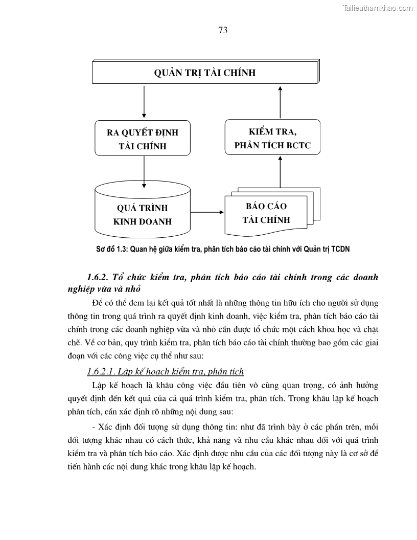 Luận án tiến sĩ kinh tế Hoàn thiện kiểm tra và phân tích báo cáo tài chính với việc tăng cường quản trị tài chính trong các doanh nghiệp vừa và nhỏ ở Việt Nam - 14 Trang 79