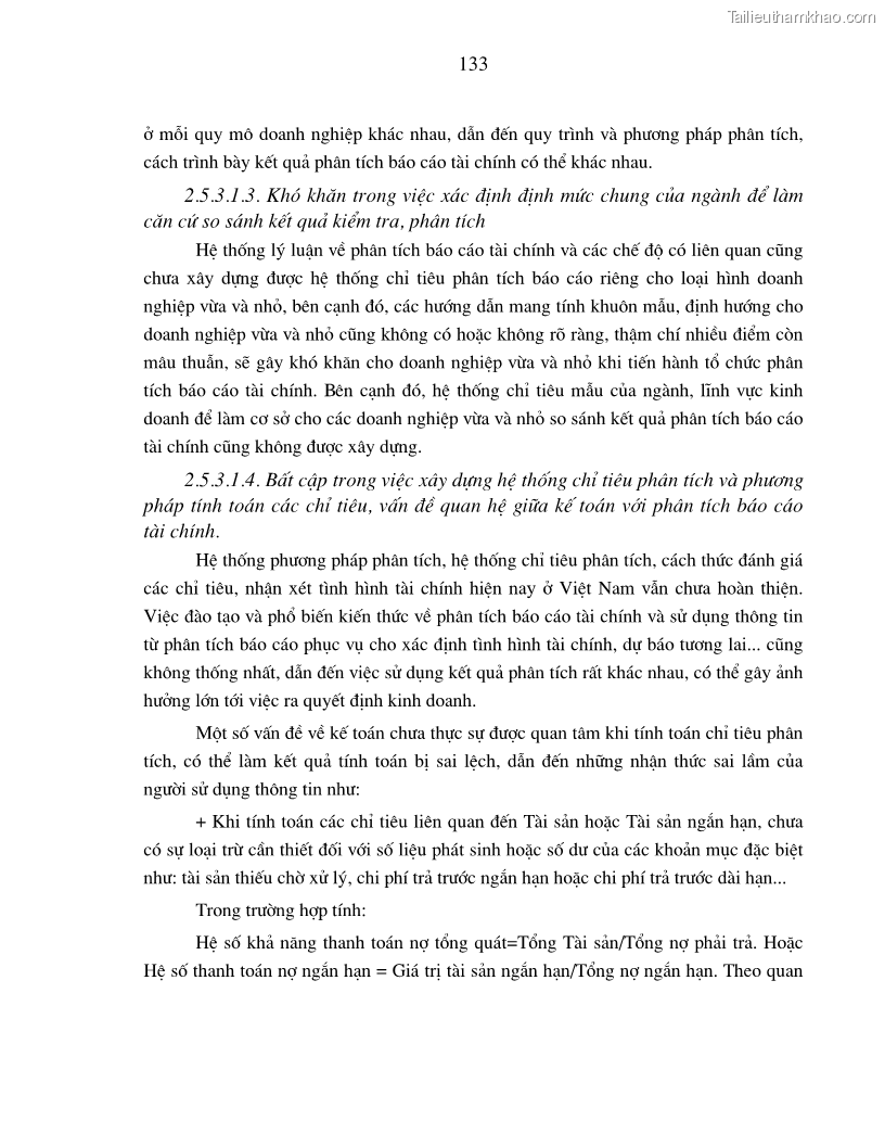 Luận án tiến sĩ kinh tế Hoàn thiện kiểm tra và phân tích báo cáo tài chính với việc tăng cường quản trị tài chính trong các doanh nghiệp vừa và nhỏ ở Việt Nam - 24 Trang 139