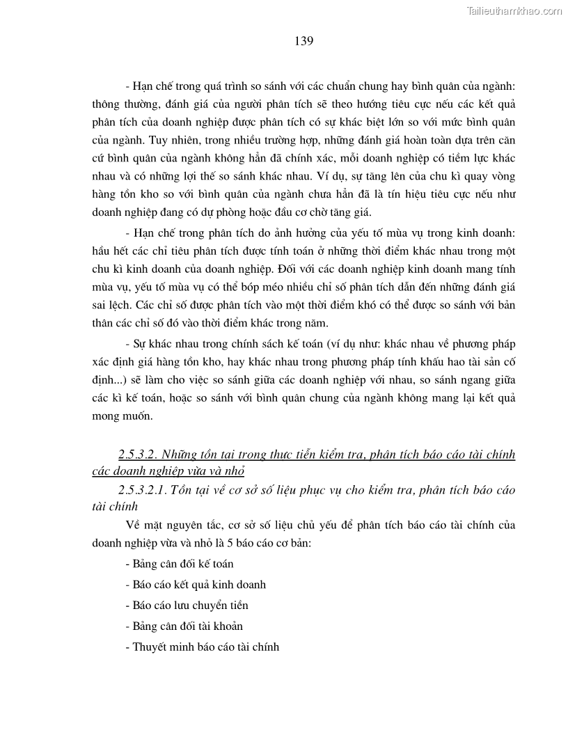 Luận án tiến sĩ kinh tế Hoàn thiện kiểm tra và phân tích báo cáo tài chính với việc tăng cường quản trị tài chính trong các doanh nghiệp vừa và nhỏ ở Việt Nam - 25 Trang 145