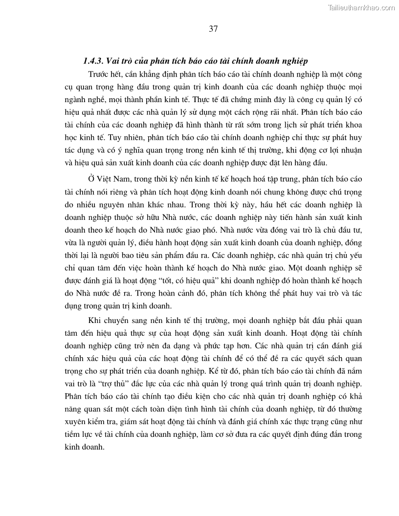 Luận án tiến sĩ kinh tế Hoàn thiện kiểm tra và phân tích báo cáo tài chính với việc tăng cường quản trị tài chính trong các doanh nghiệp vừa và nhỏ ở Việt Nam - 8 Trang 43