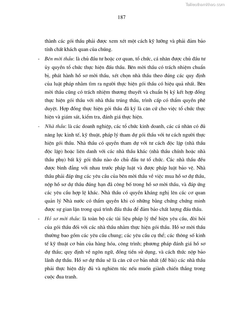Luận án tiến sĩ kinh tế Nâng cao chất lượng đấu thầu xây dựng các công trình giao thông ở Việt Nam - 32 Trang 187