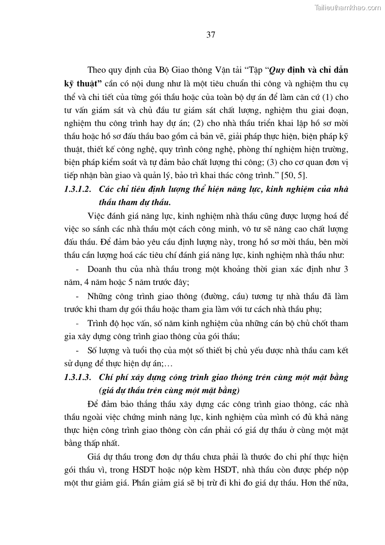 Luận án tiến sĩ kinh tế Nâng cao chất lượng đấu thầu xây dựng các công trình giao thông ở Việt Nam - 7 Trang 37