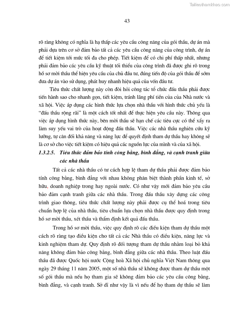 Luận án tiến sĩ kinh tế Nâng cao chất lượng đấu thầu xây dựng các công trình giao thông ở Việt Nam - 8 Trang 43