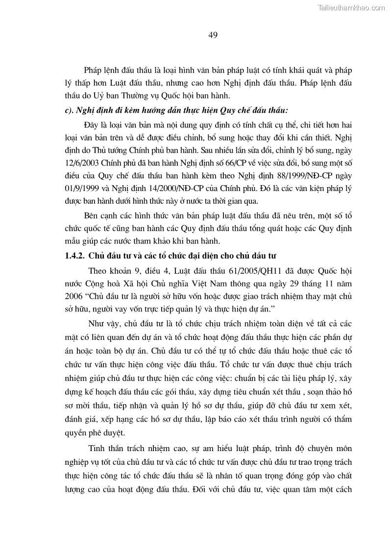 Luận án tiến sĩ kinh tế Nâng cao chất lượng đấu thầu xây dựng các công trình giao thông ở Việt Nam - 9 Trang 49
