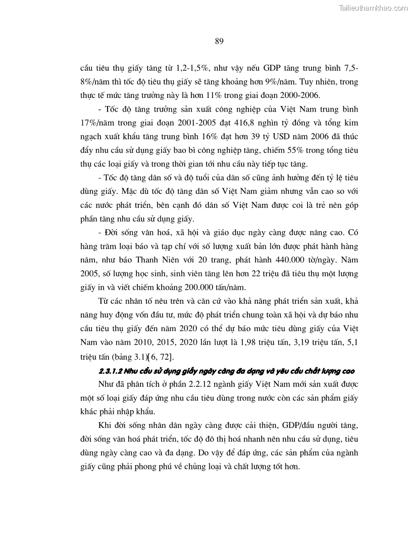 Luận án tiến sĩ kinh tế Nâng cao năng lực cạnh tranh của ngành giấy Việt Nam trong điều kiện hội nhập kinh tế quốc tế - 17 Trang 97