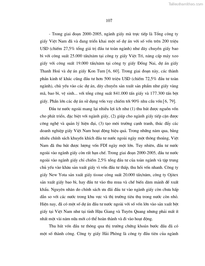 Luận án tiến sĩ kinh tế Nâng cao năng lực cạnh tranh của ngành giấy Việt Nam trong điều kiện hội nhập kinh tế quốc tế - 20 Trang 115