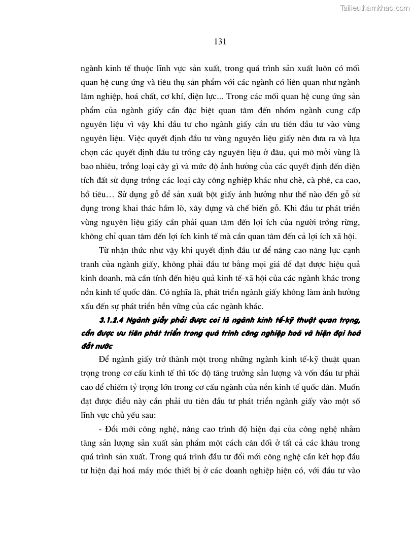 Luận án tiến sĩ kinh tế Nâng cao năng lực cạnh tranh của ngành giấy Việt Nam trong điều kiện hội nhập kinh tế quốc tế - 24 Trang 139