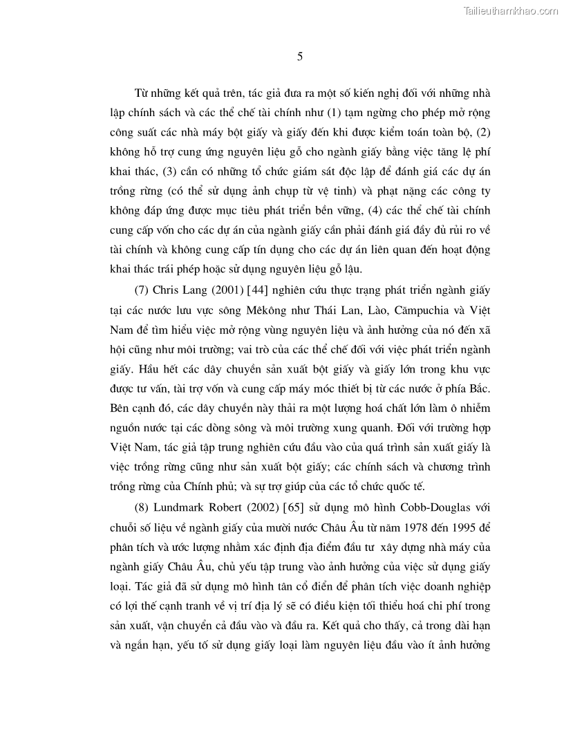 Luận án tiến sĩ kinh tế Nâng cao năng lực cạnh tranh của ngành giấy Việt Nam trong điều kiện hội nhập kinh tế quốc tế - 3 Trang 13