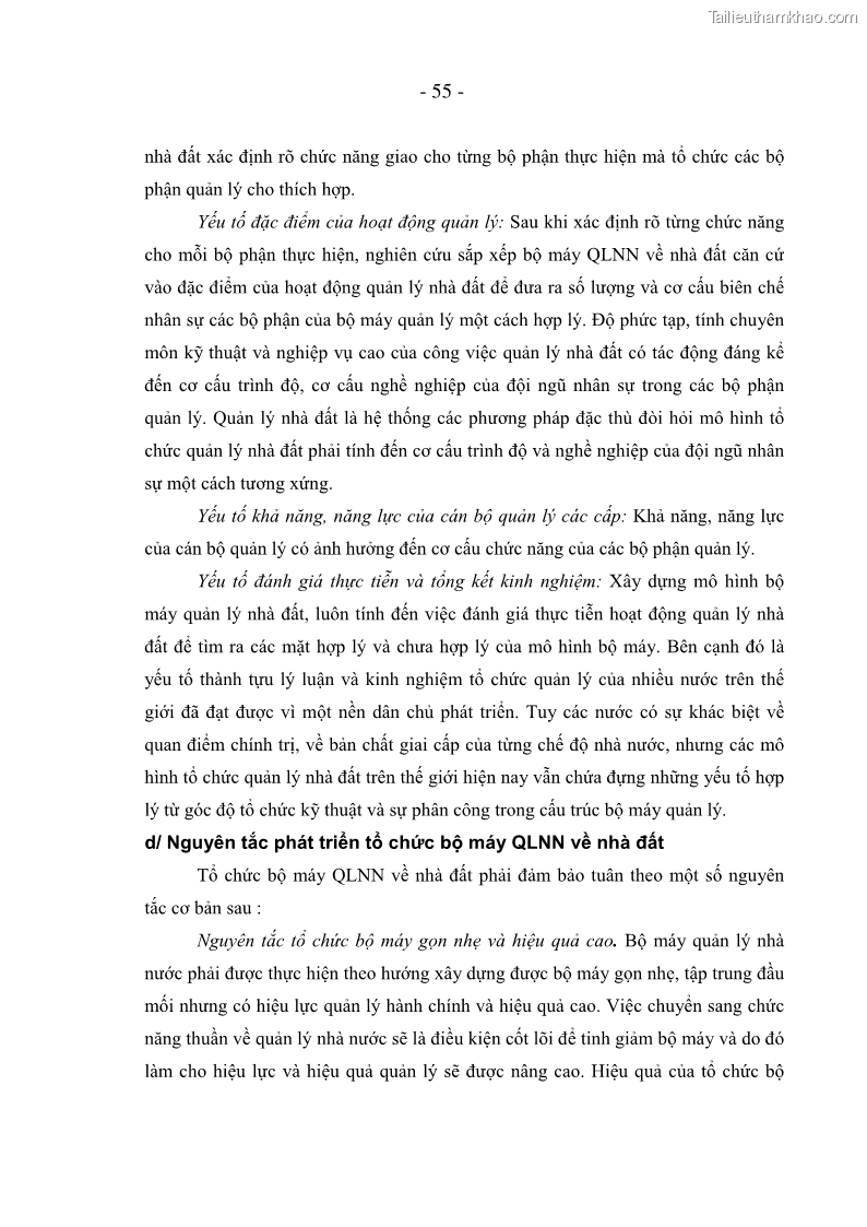 Luận án tiến sĩ kinh tế Nâng cao năng lực quản lý nhà nước đối với thị trường nhà ở, đất ở đô thị áp dụng tại Hà Nội - 10 Trang 55