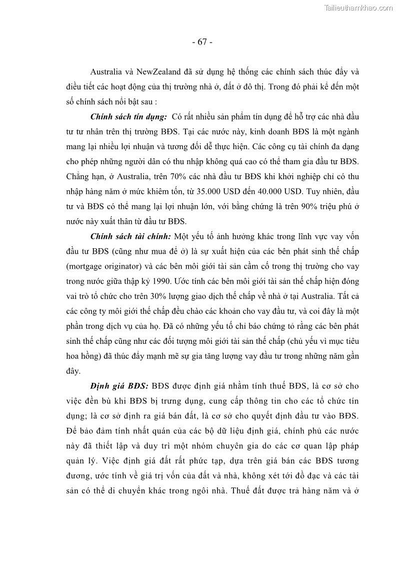 Luận án tiến sĩ kinh tế Nâng cao năng lực quản lý nhà nước đối với thị trường nhà ở, đất ở đô thị áp dụng tại Hà Nội - 12 Trang 67