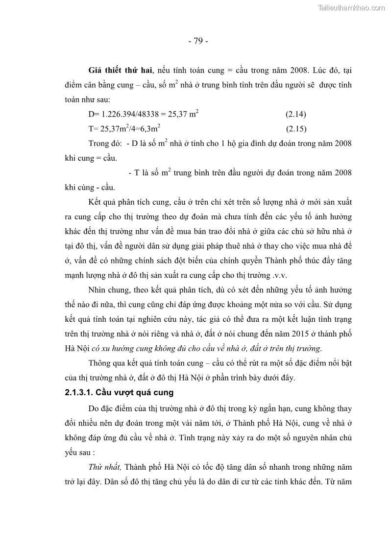 Luận án tiến sĩ kinh tế Nâng cao năng lực quản lý nhà nước đối với thị trường nhà ở, đất ở đô thị áp dụng tại Hà Nội - 14 Trang 79