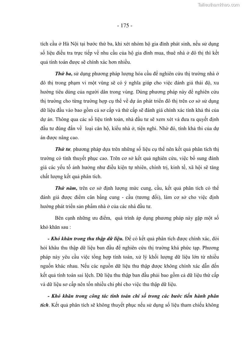 Luận án tiến sĩ kinh tế Nâng cao năng lực quản lý nhà nước đối với thị trường nhà ở, đất ở đô thị áp dụng tại Hà Nội - 30 Trang 175