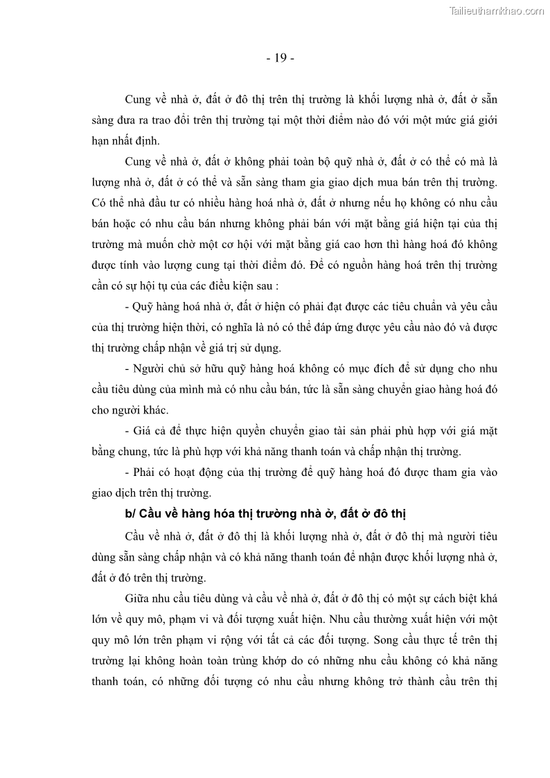 Luận án tiến sĩ kinh tế Nâng cao năng lực quản lý nhà nước đối với thị trường nhà ở, đất ở đô thị áp dụng tại Hà Nội - 4 Trang 19