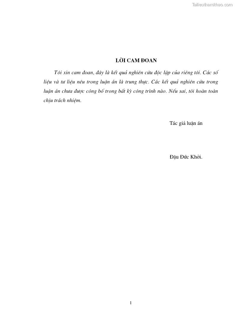 Luận án tiến sĩ kinh tế Phân phối thu nhập trong EVN - 1 Trang 1